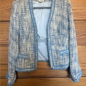 Women's Blue Tweed Jacket